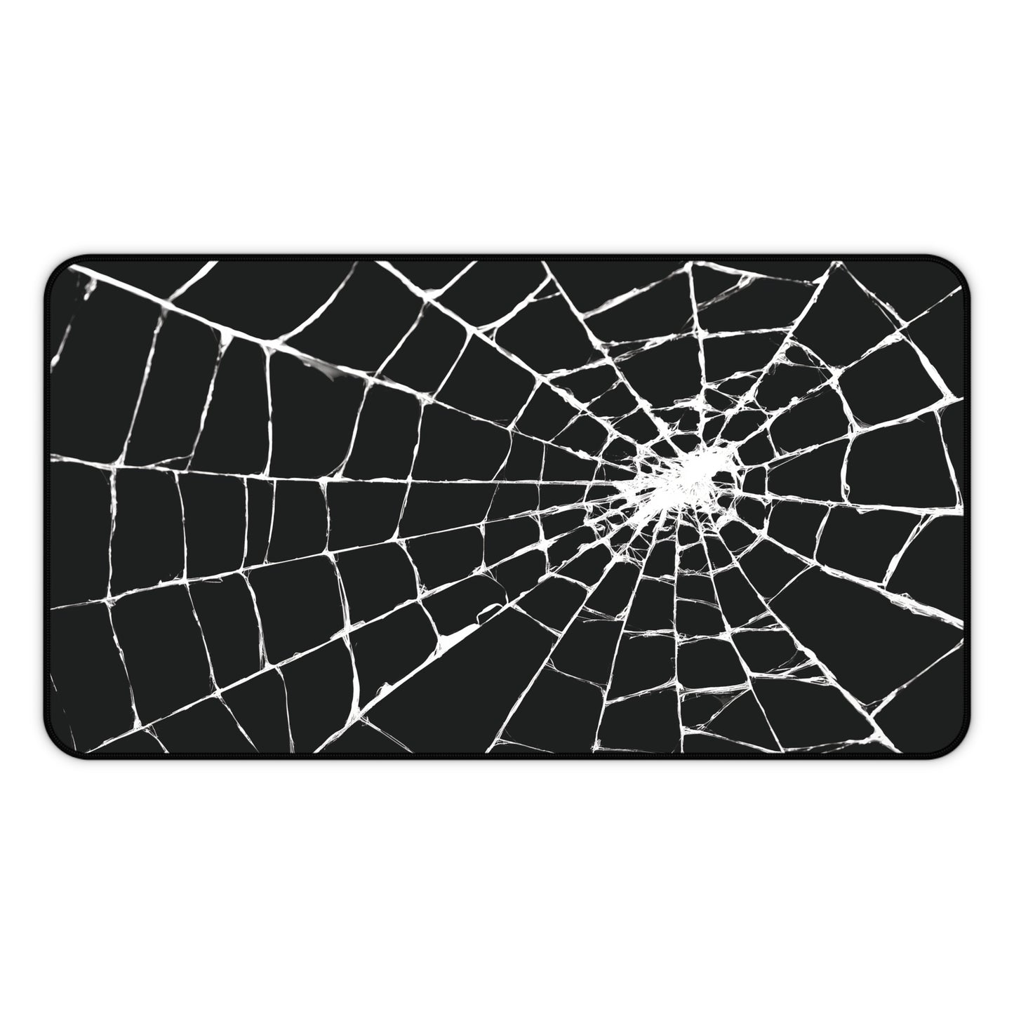 Spider Web Desk Pad Black and White for Halloween