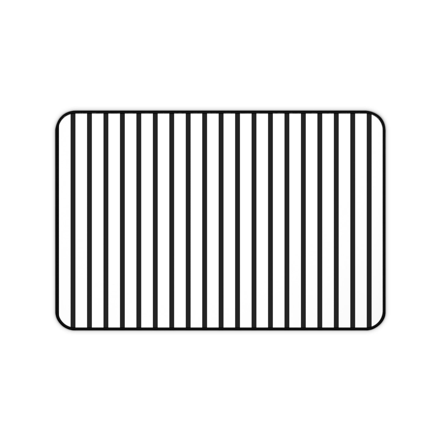 Minimal Black & White Striped Desk Mat
