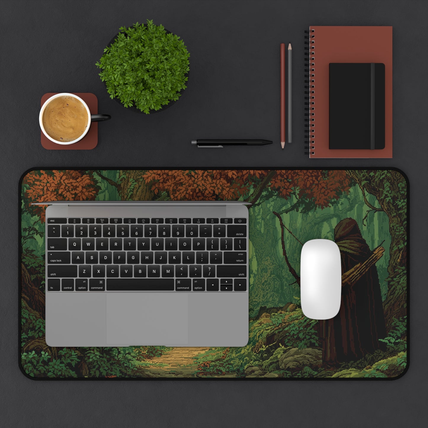 Pixel Art Desk Pad: Mystic Ranger Gaming Mat