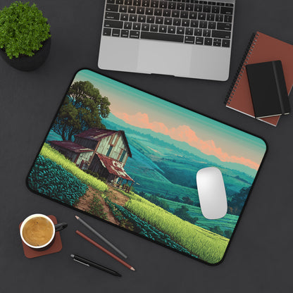 Countryside Desk Mat Pixel Art Aesthetic
