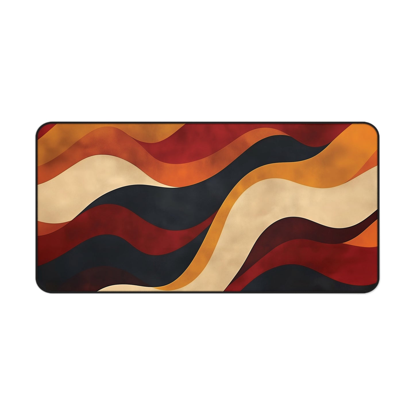 Retro Wave Desk Mat: Abstract Wavy Mousepad