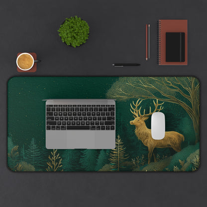 Green Forest Desk Pad, Christmas Office Decor