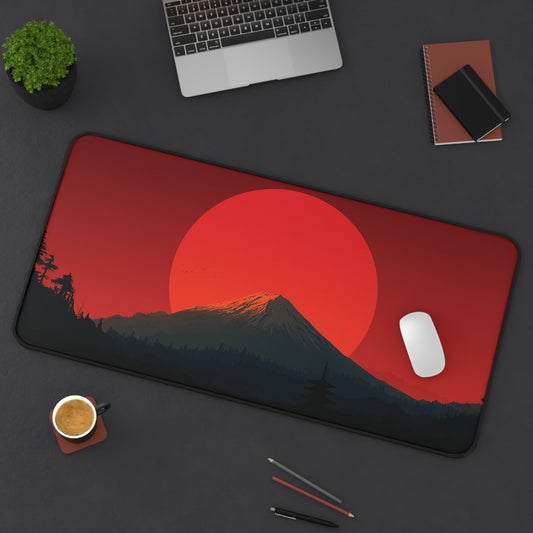 Red Sun Mt. Fuji Desk Mat: Japanese Mouse Pad XL