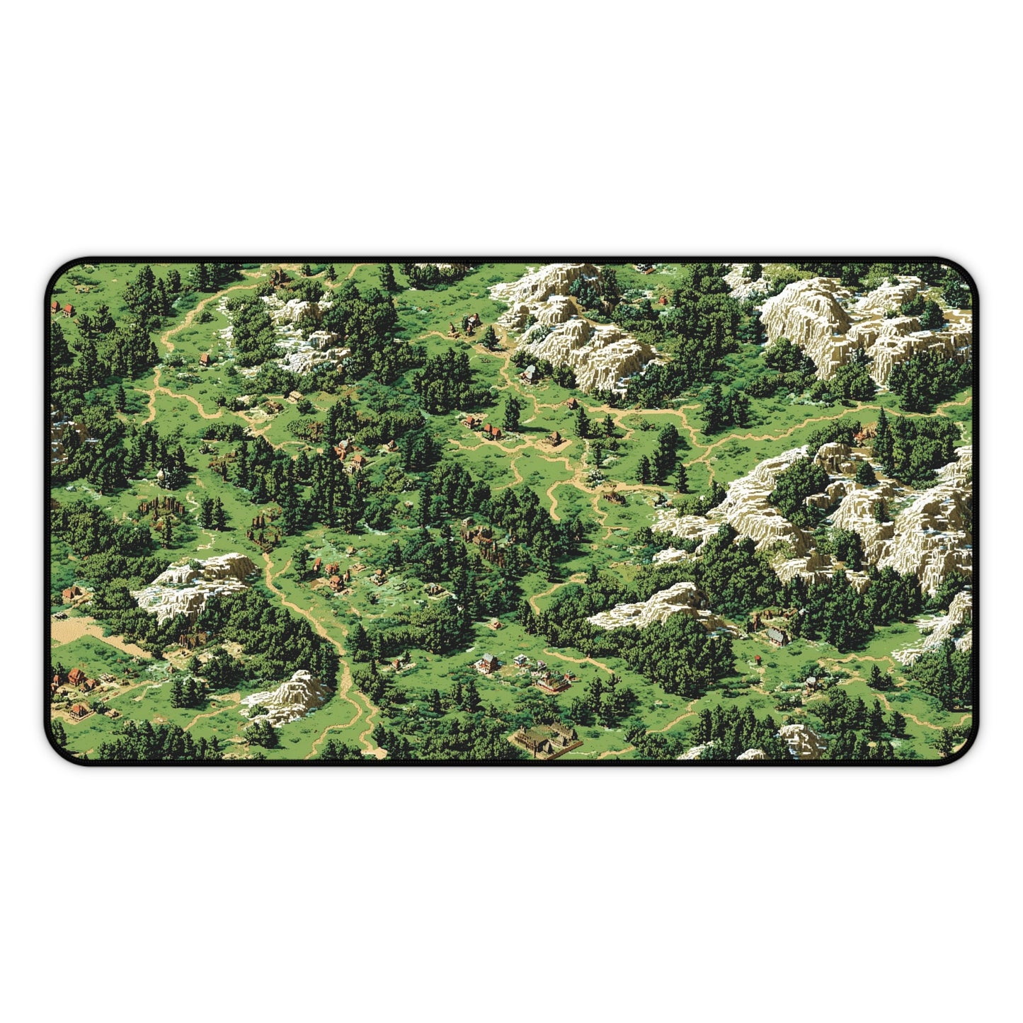 Pixel Art Fantasy Map Desk Pad: Retro RPG Keyboard Mat