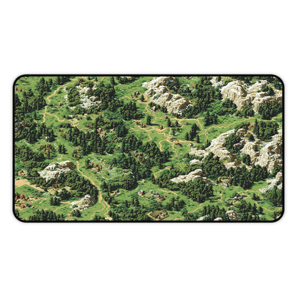 Pixel Art Fantasy Map Desk Pad: Retro RPG Keyboard Mat
