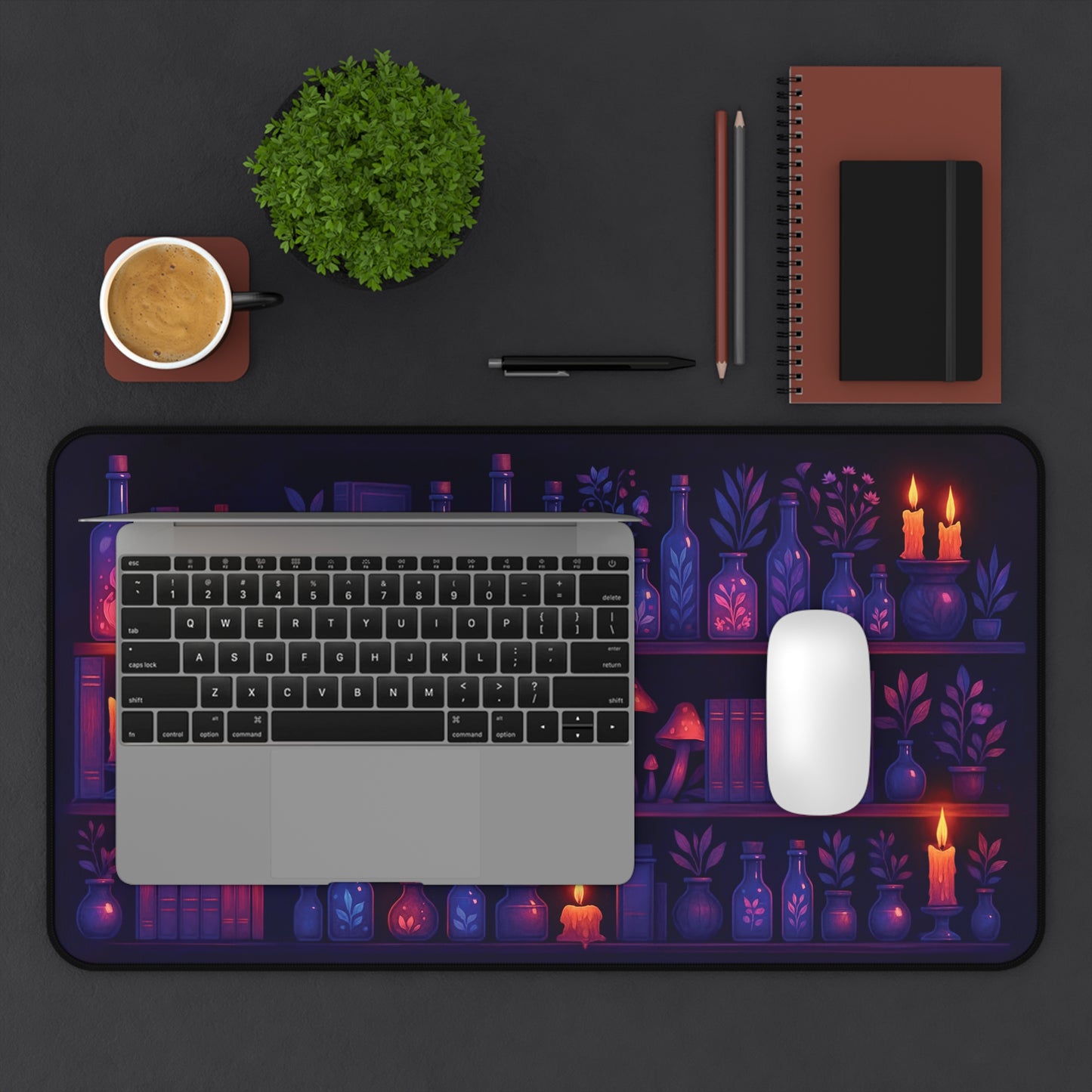 Mystic Apothecary Desk Mat: Potion Shelf Mouse Pad