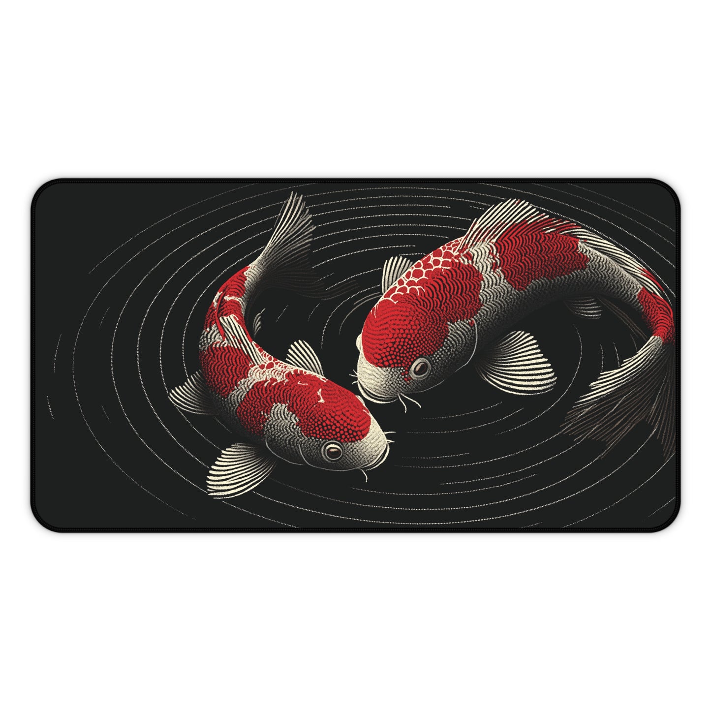Koi Fish Desk Mat: Japanese Aesthetic Gaming Mouse Pad