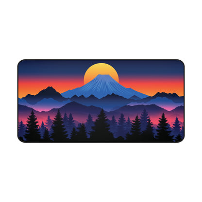 Mountain Anime Desk Mat, Japanese Style Landscape Desk Pad