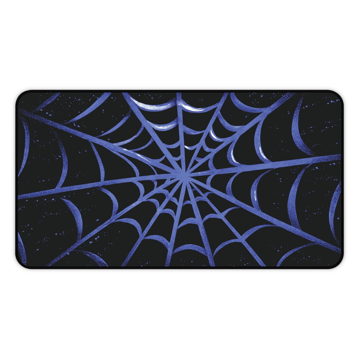 Blurple Spider Web Desk Mat, Halloween Aesthetic Mouse Pad