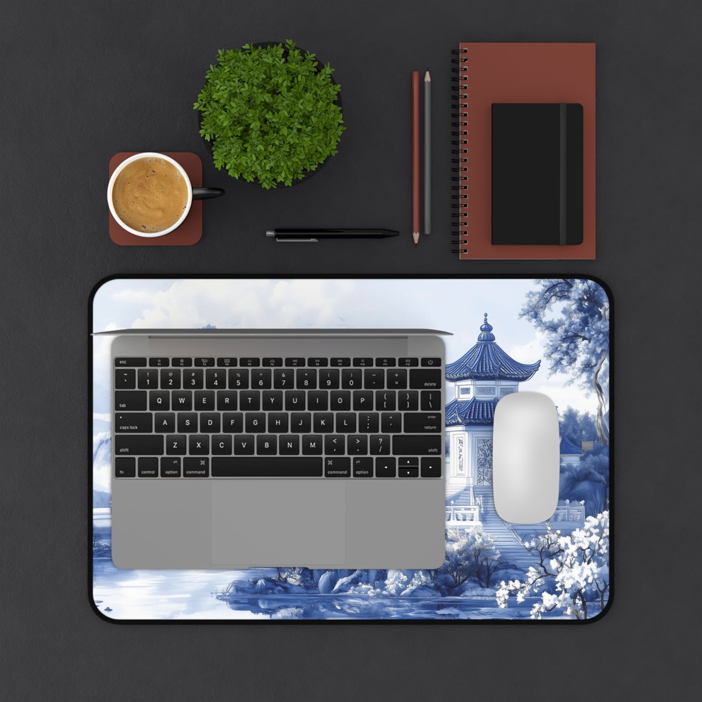 Chinoiserie Style Landscape Desk Pad