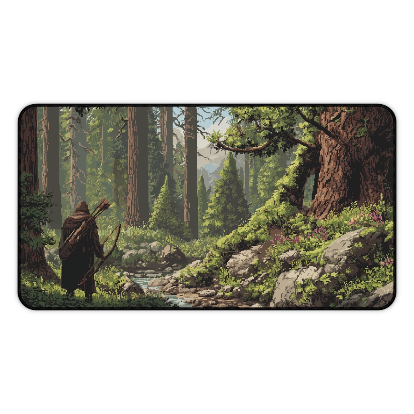 Forest Ranger Desk Pad: Pixel Art Gaming Mats