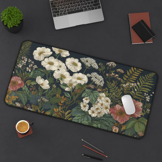Floral Keyboard Mat XL, Vintage Aesthetic Desk Pad