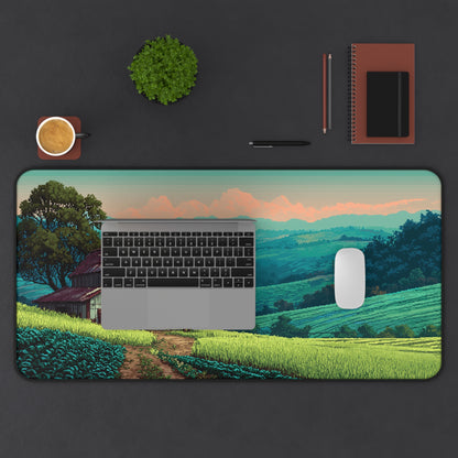 Countryside Desk Mat Pixel Art Aesthetic