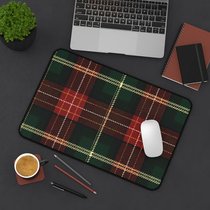 Plaid Desk Mat: Cozy Red & Green Tartan Mousepad
