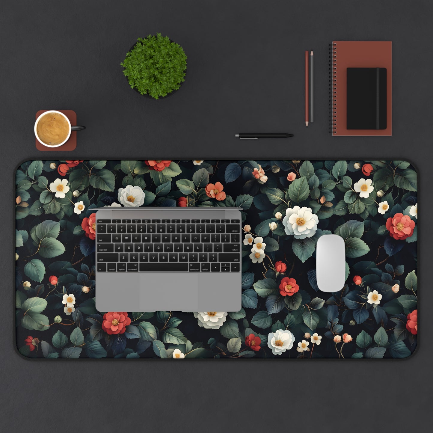 Botanical Desk Mat Floral Mouse Pad for Gaming and Office Decor