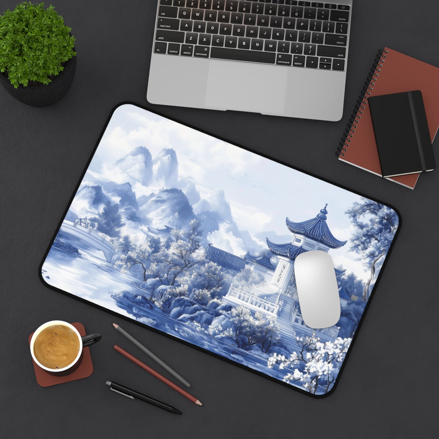 Chinoiserie Style Landscape Desk Pad