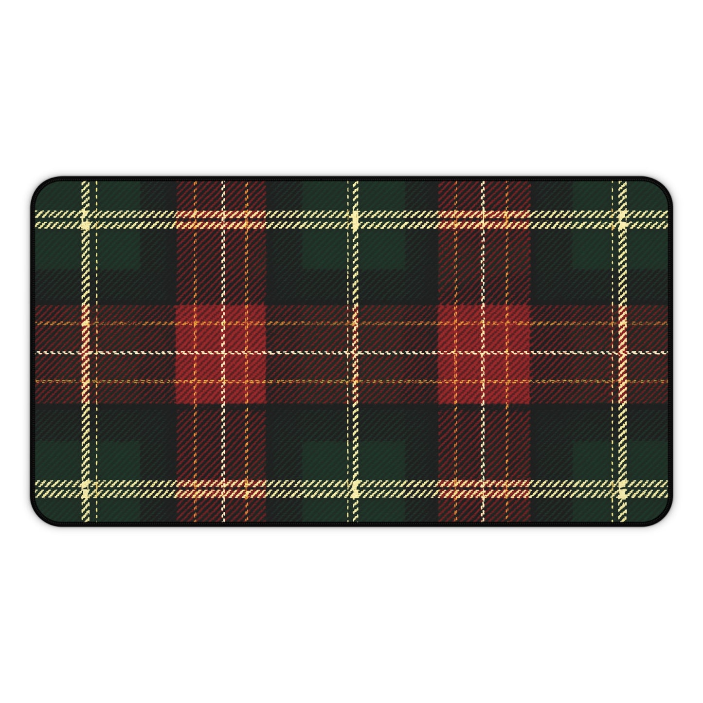 Plaid Desk Mat: Cozy Red & Green Tartan Mousepad