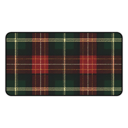 Plaid Desk Mat: Cozy Red & Green Tartan Mousepad