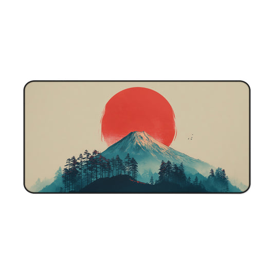 Mt. Fuji Sunrise Desk Mat: Minimalist Mouse Pad