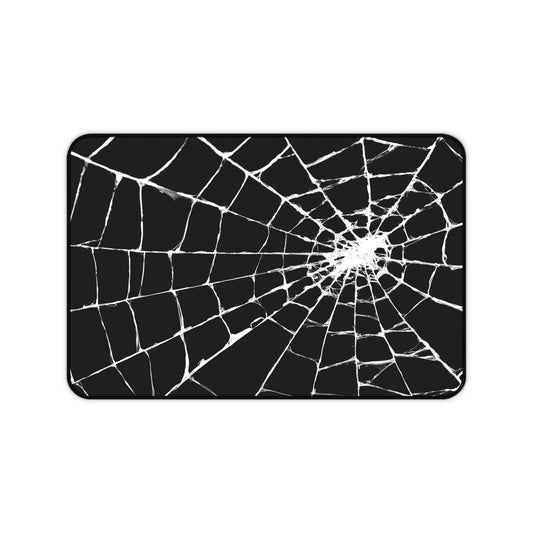 Spider Web Desk Pad Black and White for Halloween