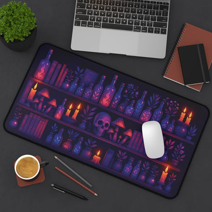 Mystic Apothecary Desk Mat: Potion Shelf Mouse Pad