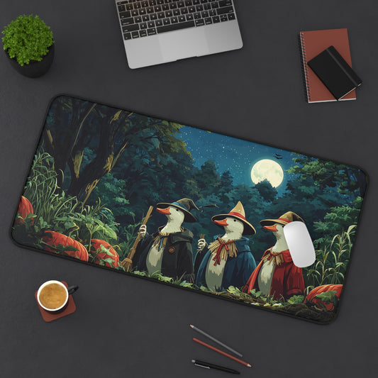 Silly Goose Wizard Mouse Pad for Cute Spooky Desk Decor