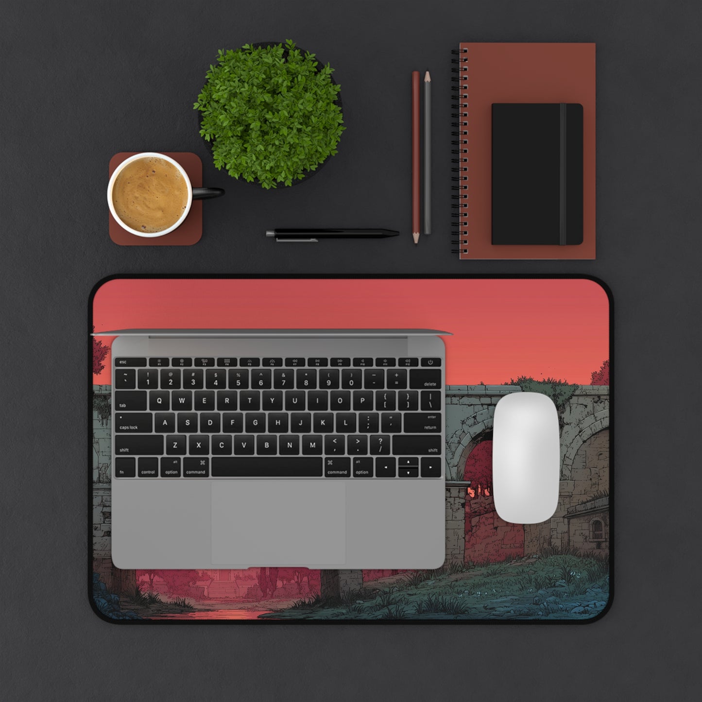 Knight Desk Mat: Pixel Art Mouse Pad XL
