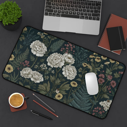 Cottagecore Desk Mat, Floral Mouse Pad XL