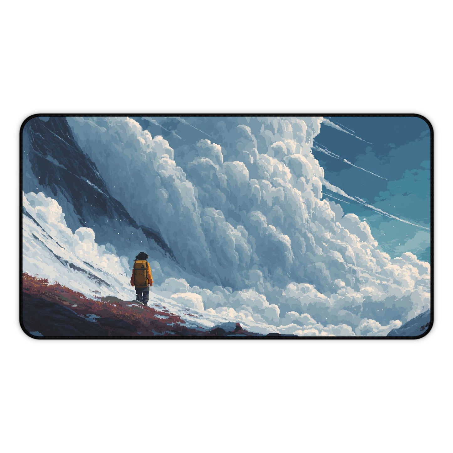 Pixel Art Desk Mat: Cloudscape Mouse Pad XXL