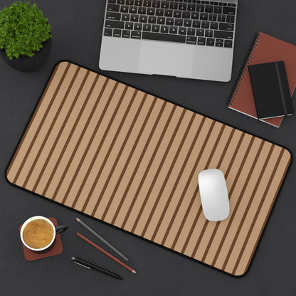 Striped Brown Desk Mat