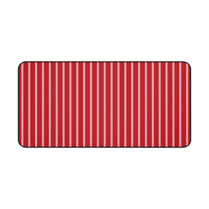 Red and Pink Striped Desk Mat — Large Modern Mousepad