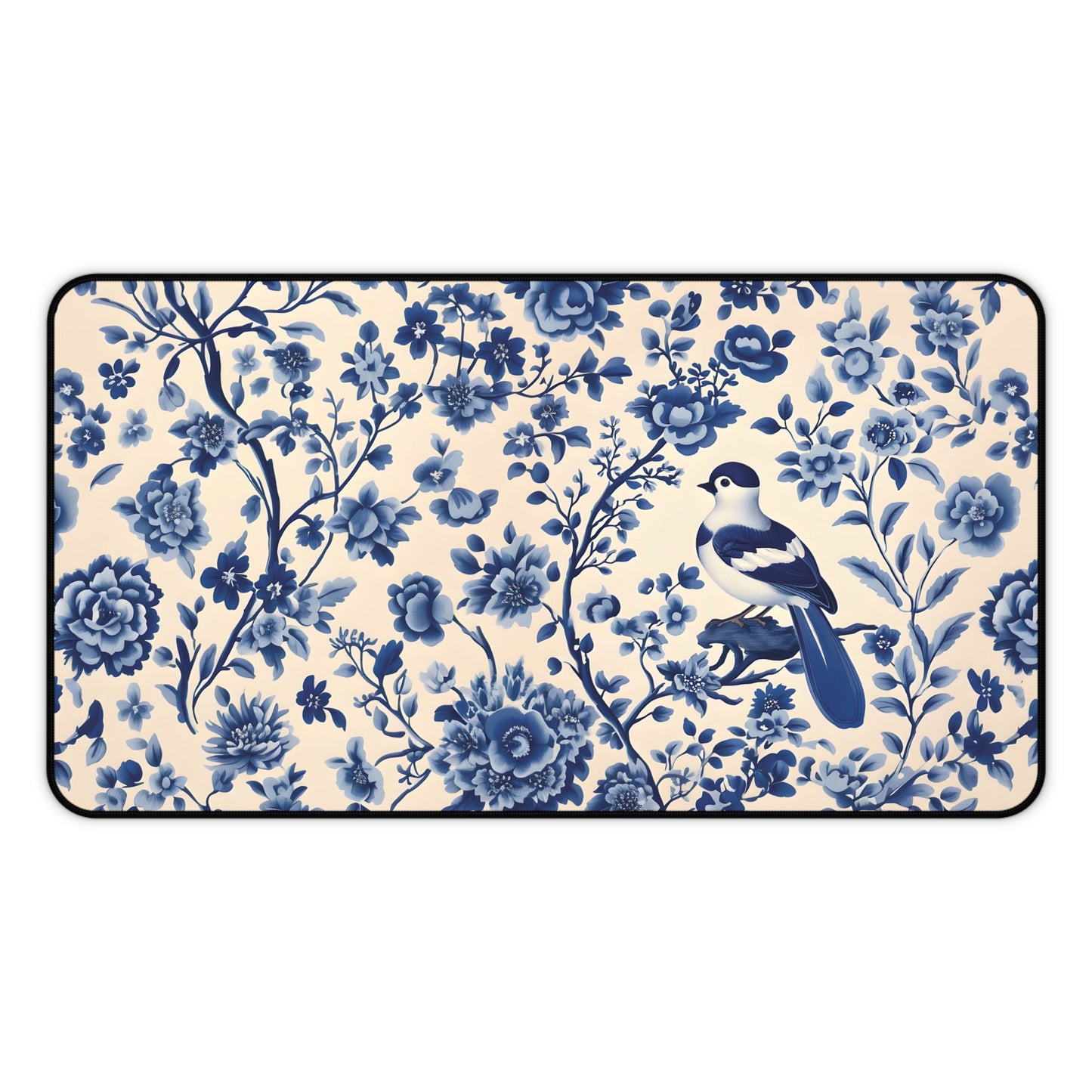 Bird Chinoiserie Desk Mat, Desk Pad & Extra Large Mouse Pad