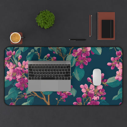Cherry Blossom Flowers Desk Mat, Elegant Aesthetic Desk Pad