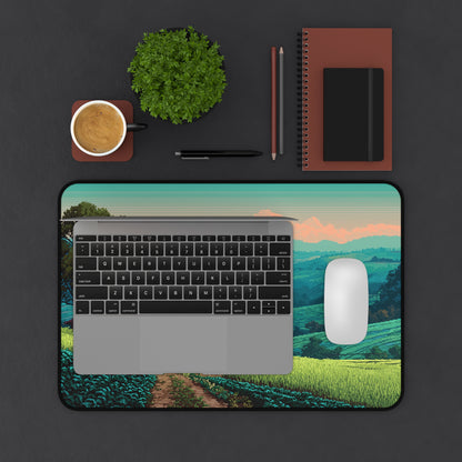 Countryside Desk Mat Pixel Art Aesthetic