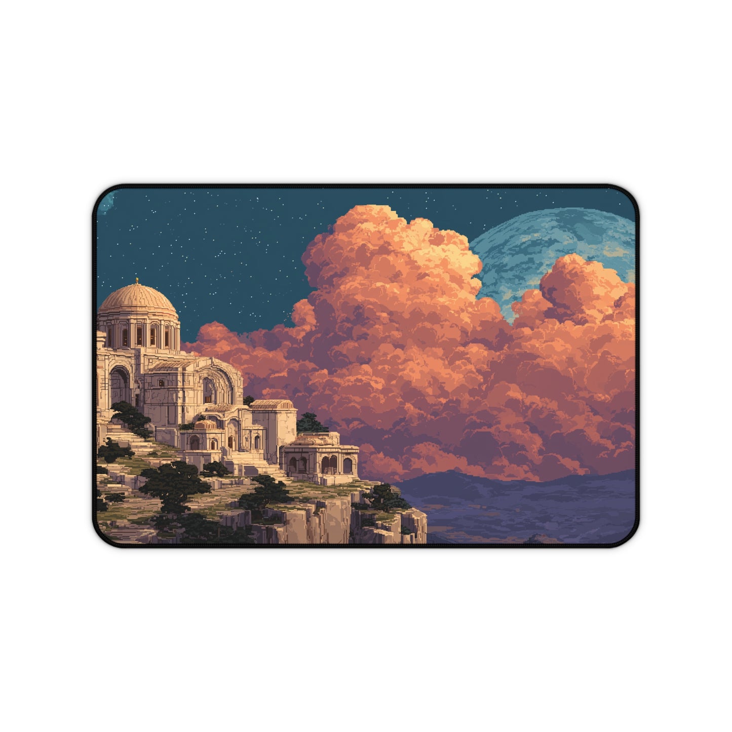 Ancient City Desk Mat Pixel Art Aesthetic