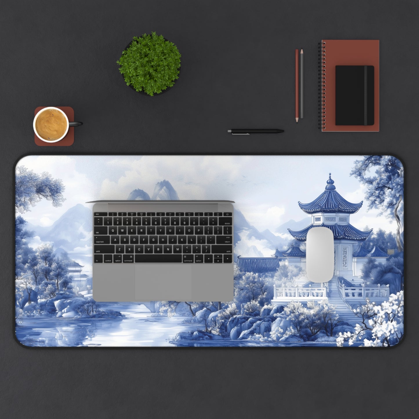 Chinoiserie Style Landscape Desk Pad