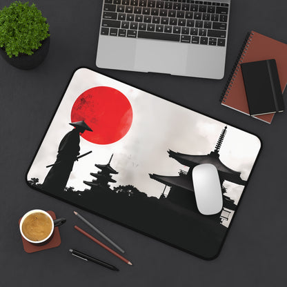 Japanese Gaming Desk Mat, Samurai Anime Large Desk Pad