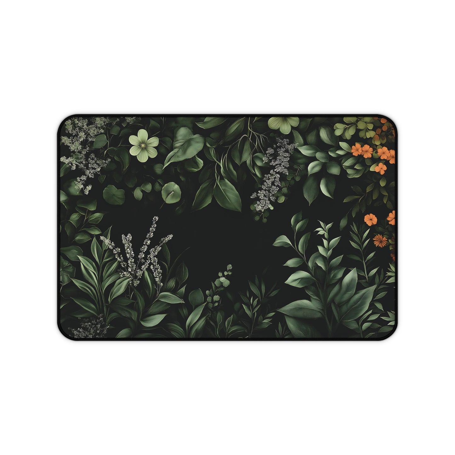 Floral Desk Mat, Botanical Mouse Pad, Plant Greenery Office Decor