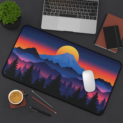 Mountain Anime Desk Mat, Japanese Style Landscape Desk Pad