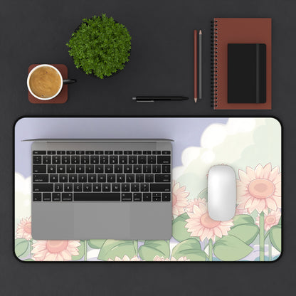 Kawaii Sunflower Pastel Gaming Desk Mat XL