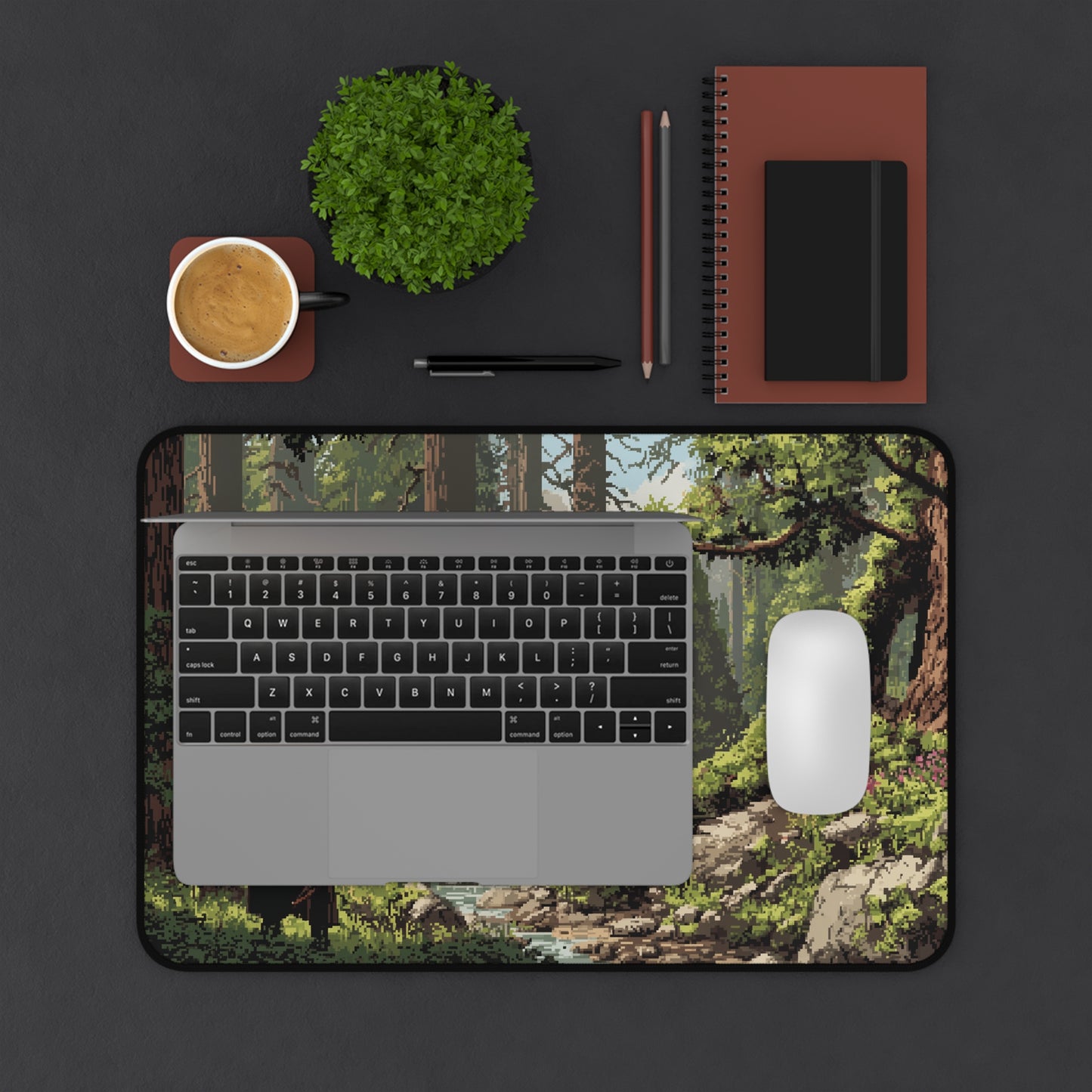 Forest Ranger Desk Pad: Pixel Art Gaming Mats