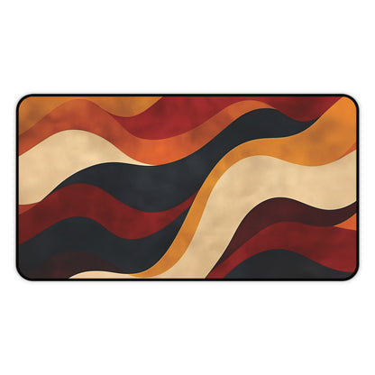 Retro Wave Desk Mat: Abstract Wavy Mousepad