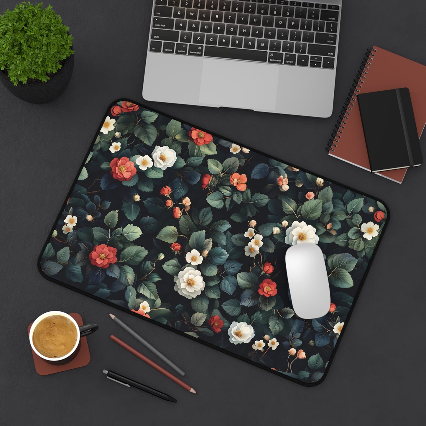 Botanical Desk Mat Floral Mouse Pad for Gaming and Office Decor