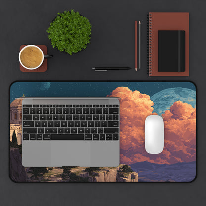 Ancient City Desk Mat Pixel Art Aesthetic