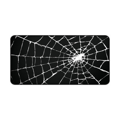 Spider Web Desk Pad Black and White for Halloween