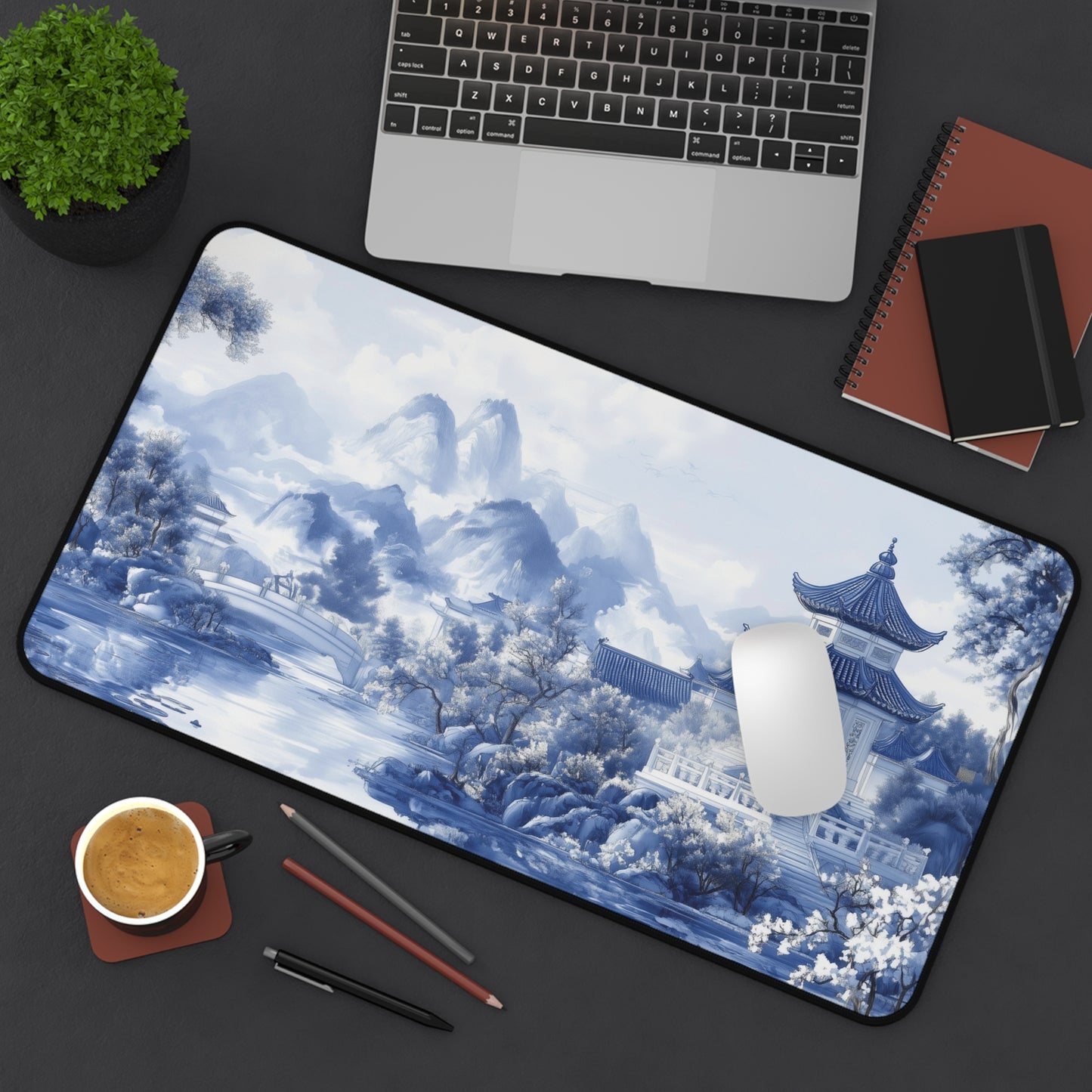 Chinoiserie Style Landscape Desk Pad
