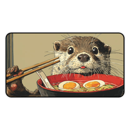 Otter Ramen Desk Mat, Cool Animal Mouse Pad