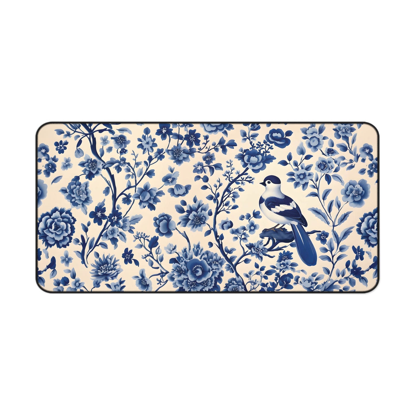 Bird Chinoiserie Desk Mat, Desk Pad & Extra Large Mouse Pad