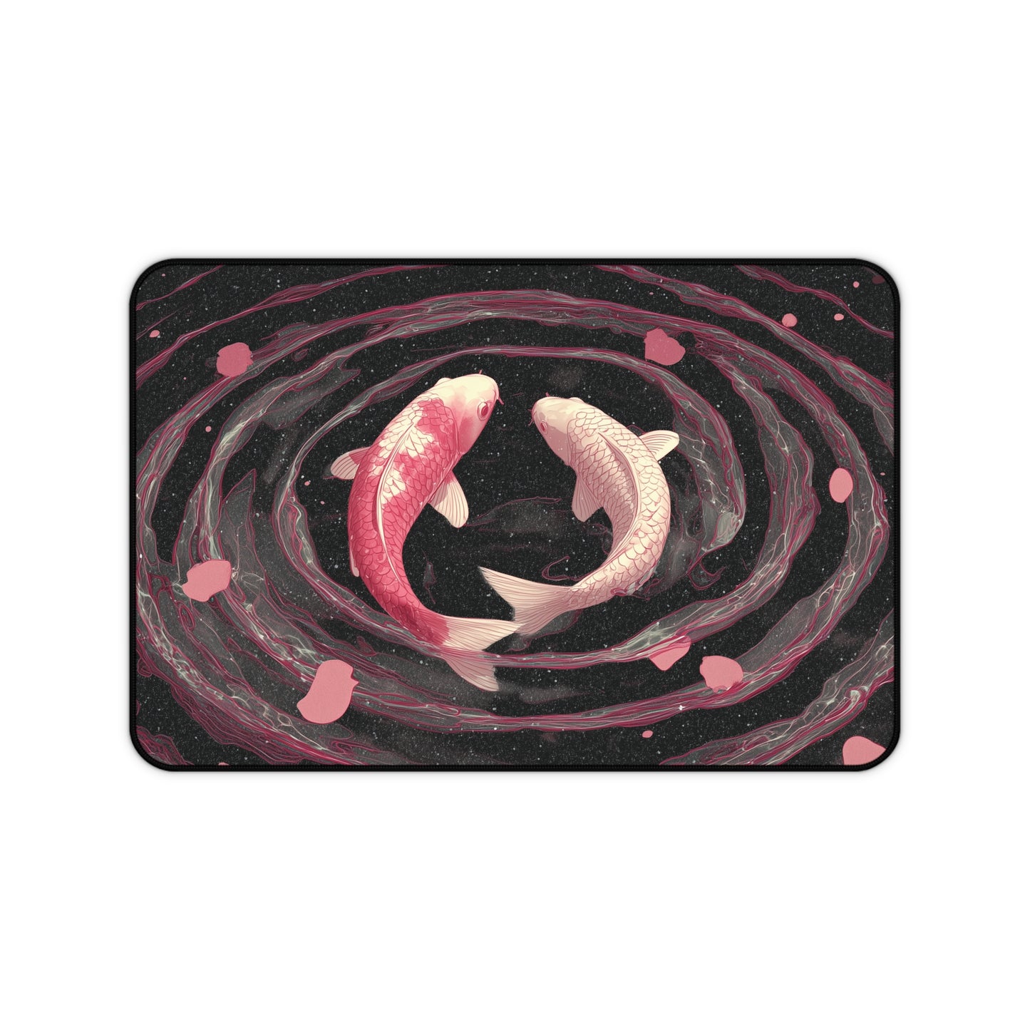 Koi Desk Mat: Ying Yang Japanese Large Gaming Mouse Pad