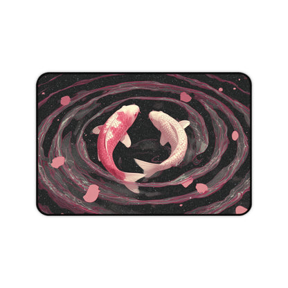Koi Desk Mat: Ying Yang Japanese Large Gaming Mouse Pad